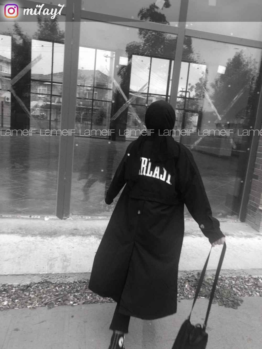 Modalamelif Everlast Sırt Baskılı Trenç Siyah