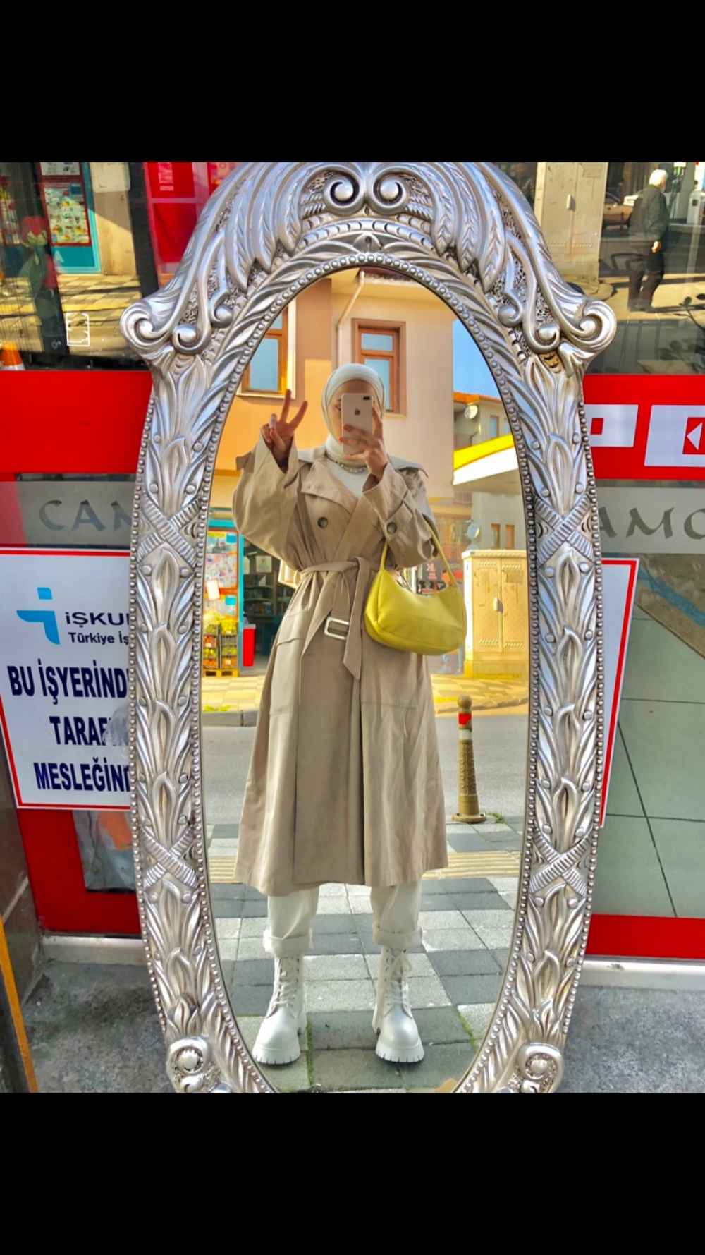 Modalamelif Kuşak Bağlamalı Kapşonlu Trenç Bej