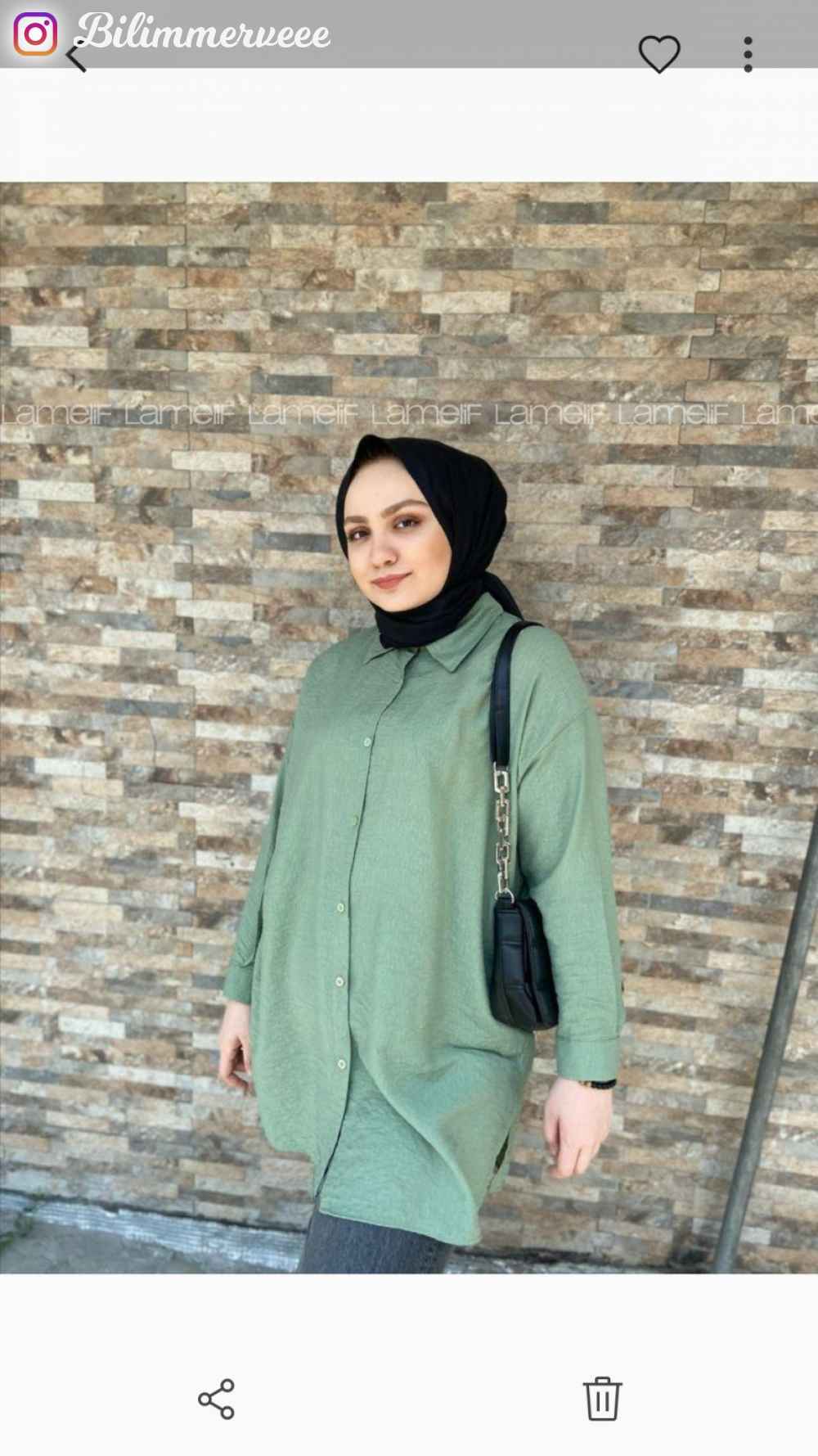 Modalamelif Önü Boydan Düğmeli Gömlek Çağla Yeşili