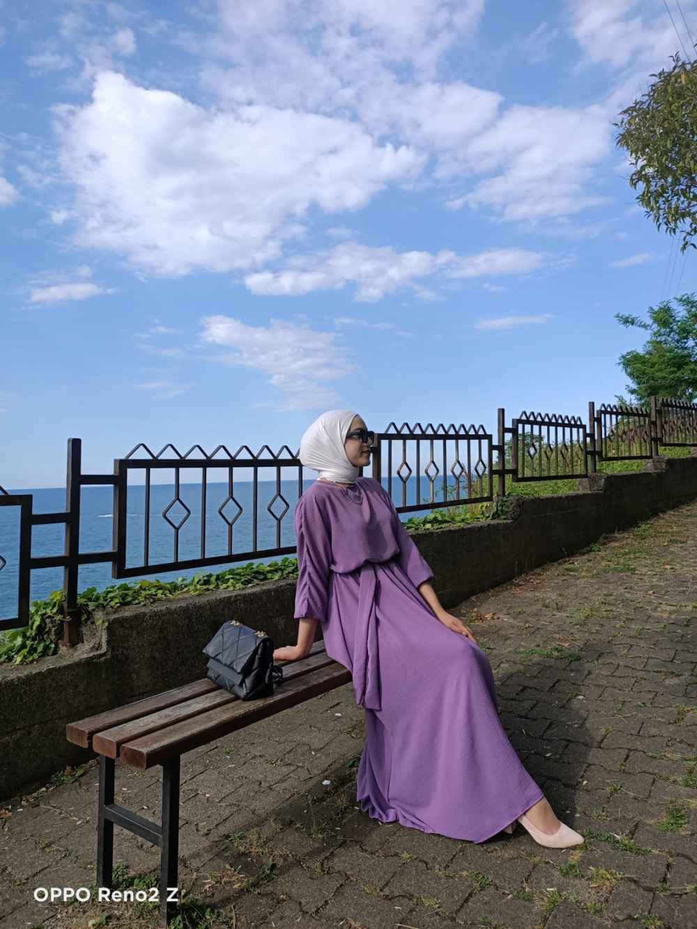 Modalamelif Yarasa Kol Prenses Elbise Açık Mor