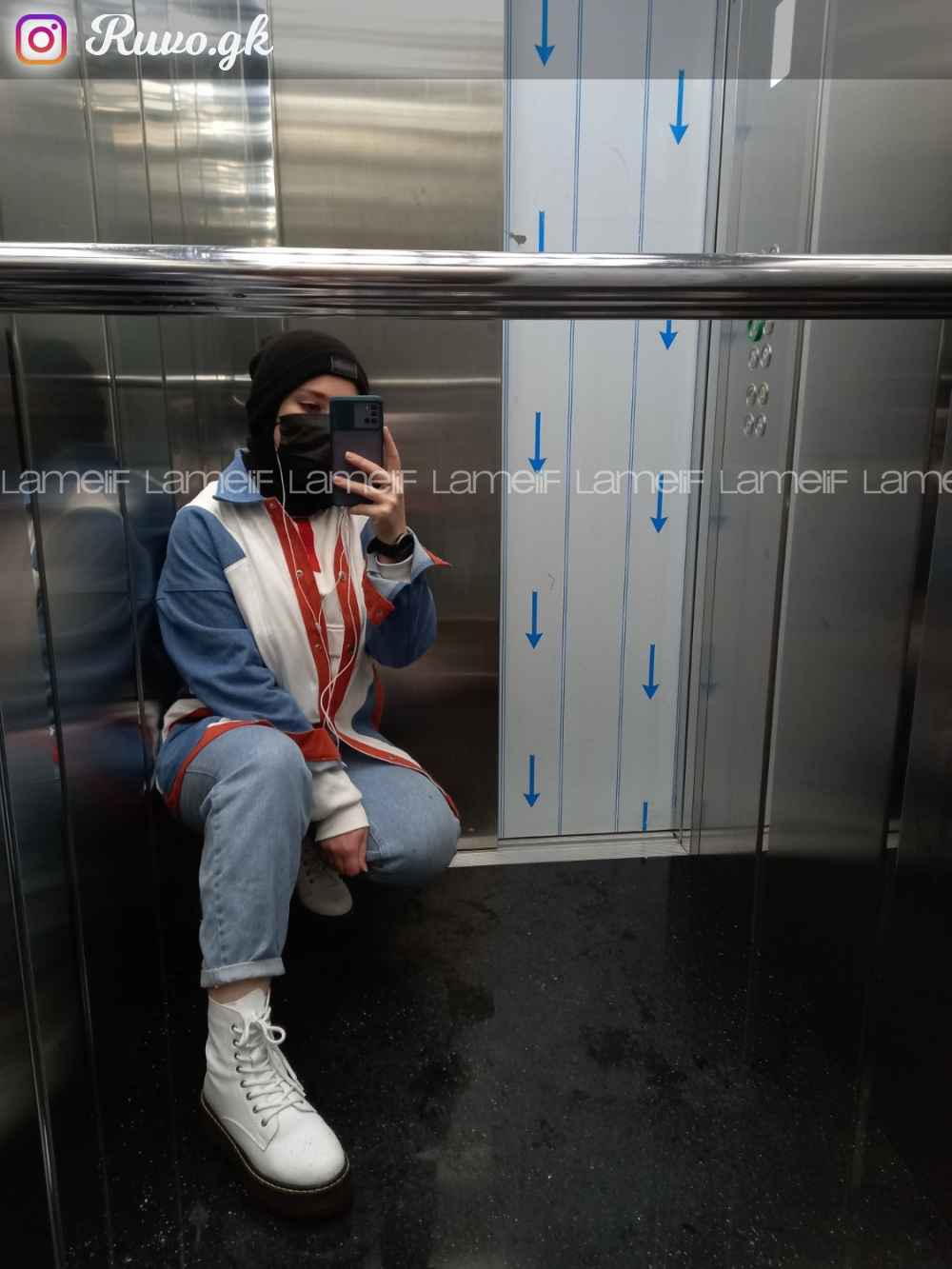 Modalamelif Yan Cepli Renk Garnili Kot Ceket Kot Mavisi