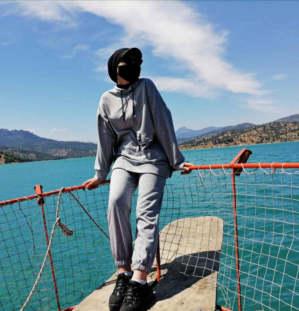 Modalamelif Tek Cepli Kapşonlu İkili Takım Gri