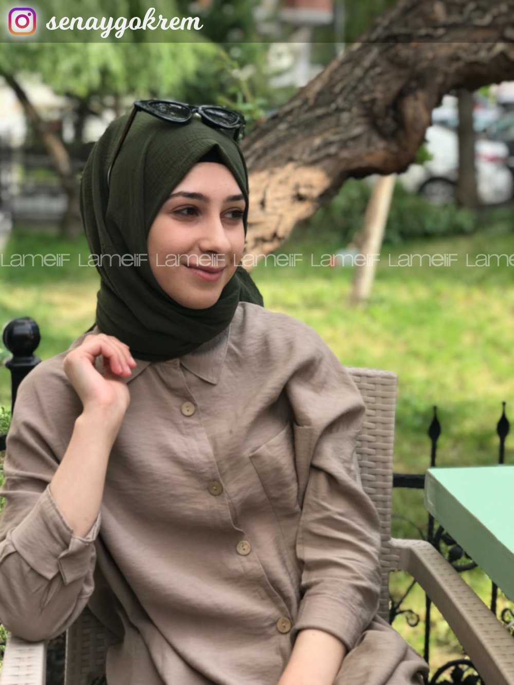 Modalamelif Bej Ham Keten Gömlek