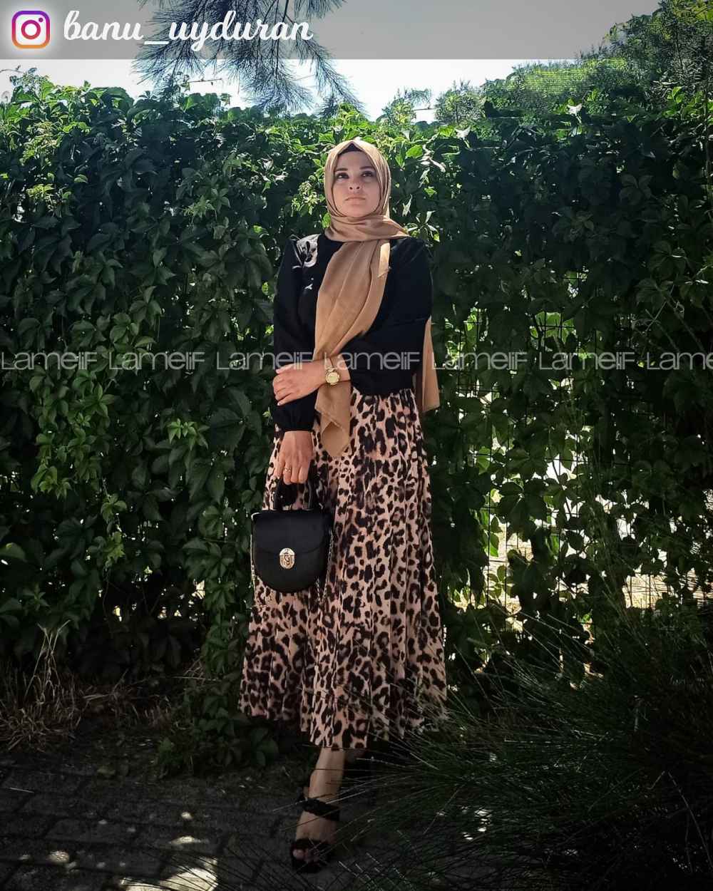 Lamelif Bel Lastikli Balon Kol Bluz Siyah