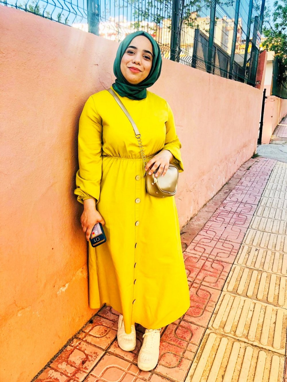 Modalamelif Bel Büzmeli Keten Elbise Lime