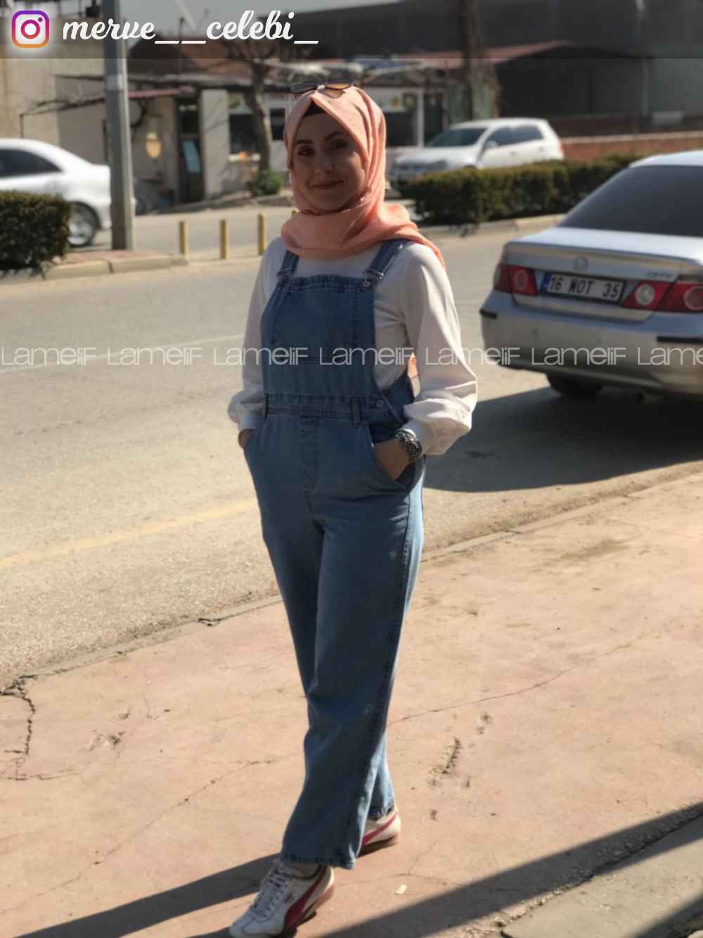 Lamelif Açık Mavi Premium Tulum