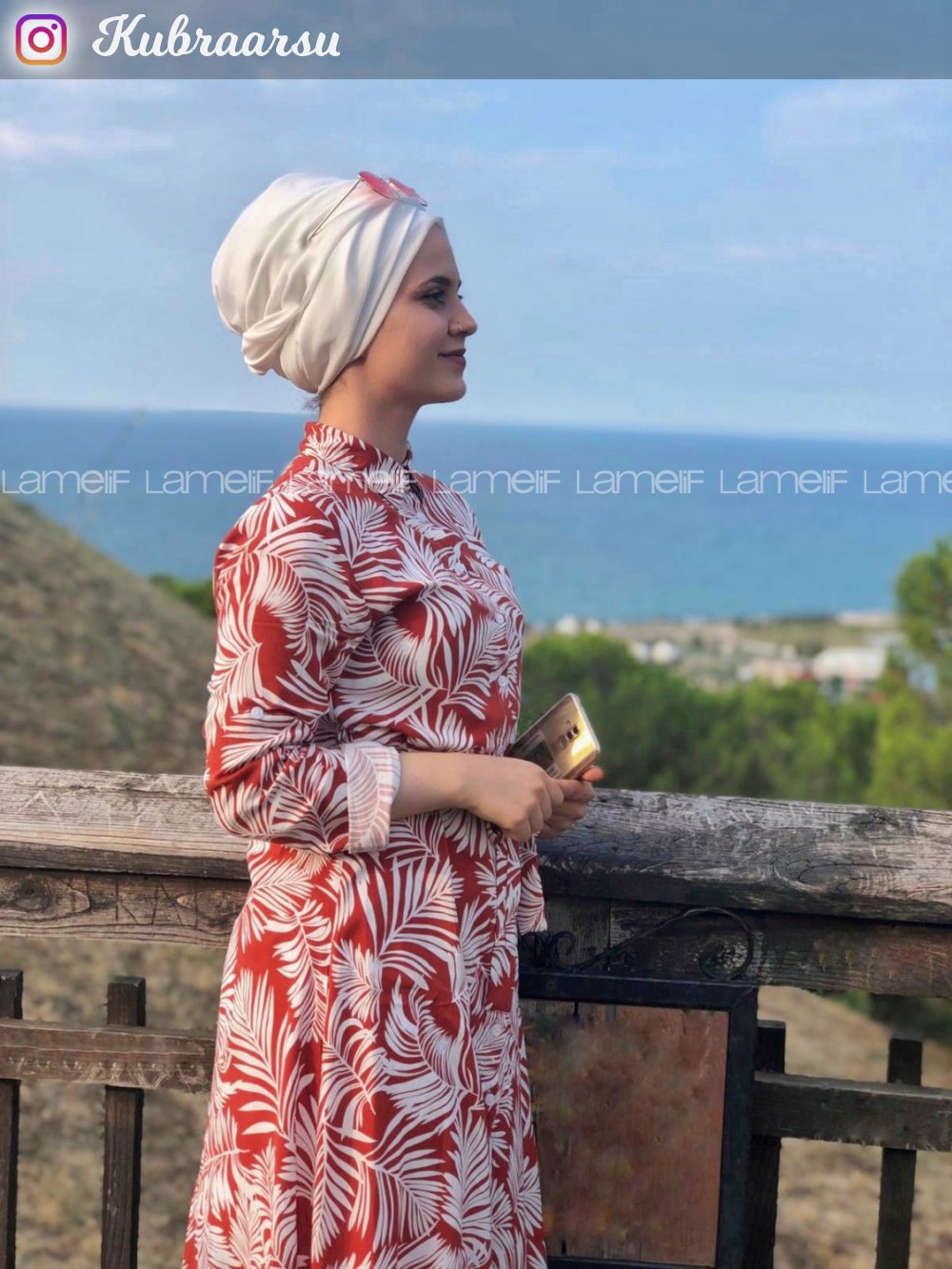 Modalamelif Tropik Elbise Kiremit