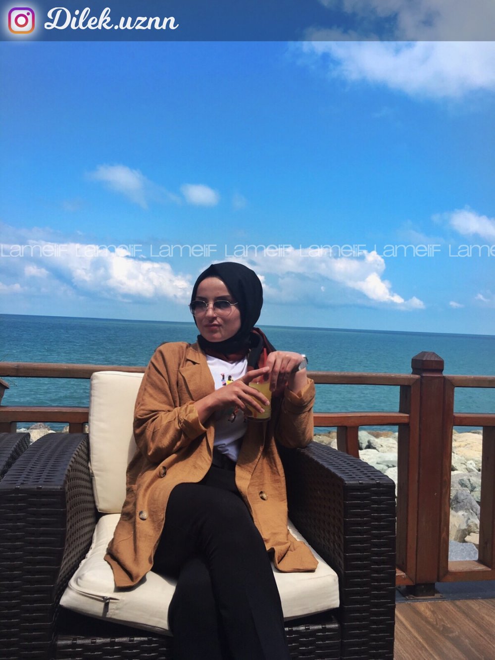 Modalamelif Tahta Düğmeli Blazer Camel