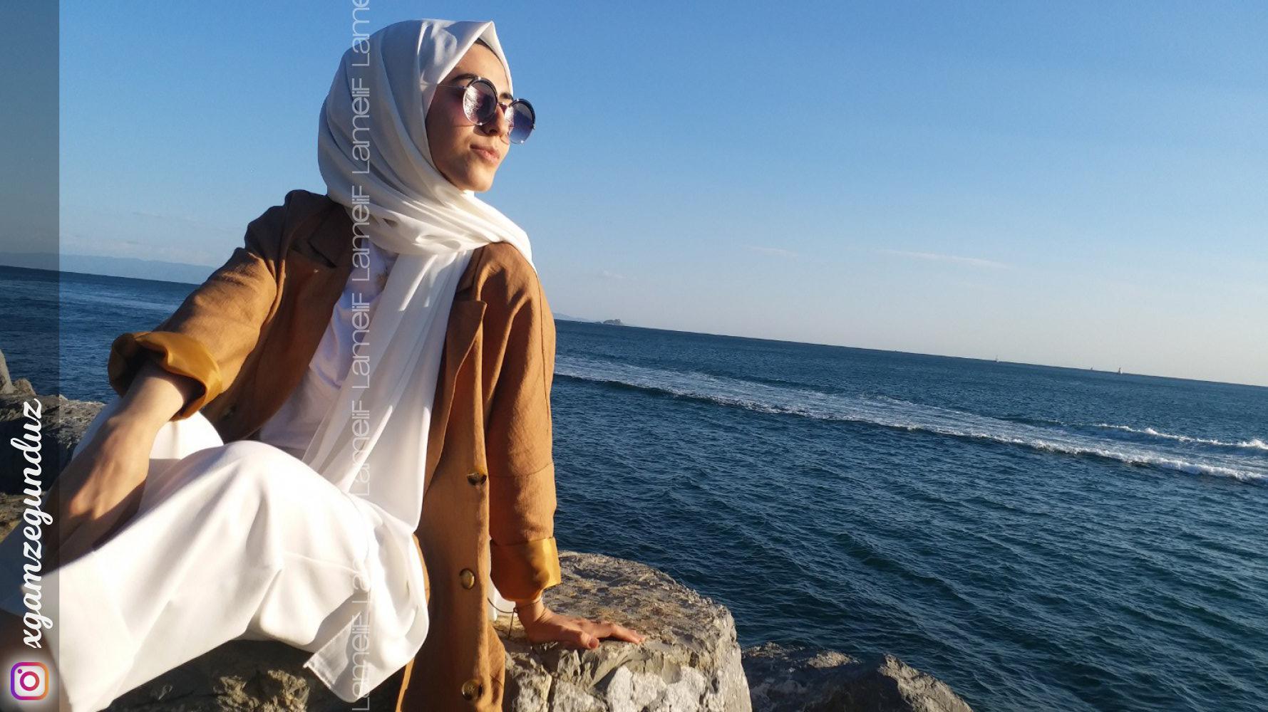 Modalamelif Tahta Düğmeli Blazer Camel