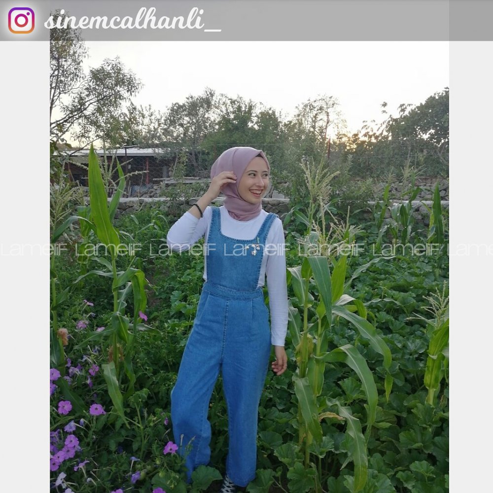 Light Blue Pool Neck Denim Unprinted Overalls