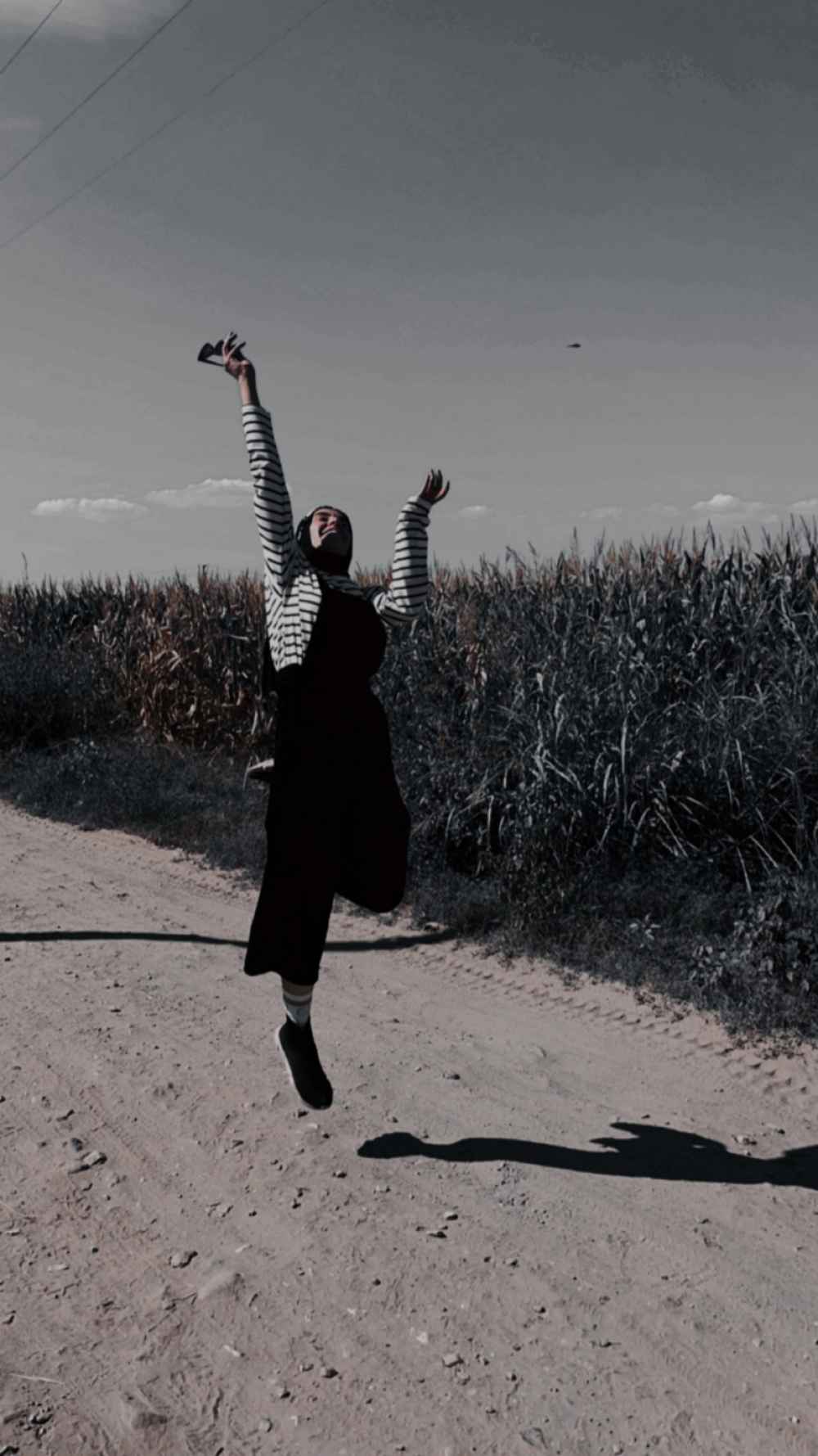 Lamelif Askılı Kot Tulum Siyah