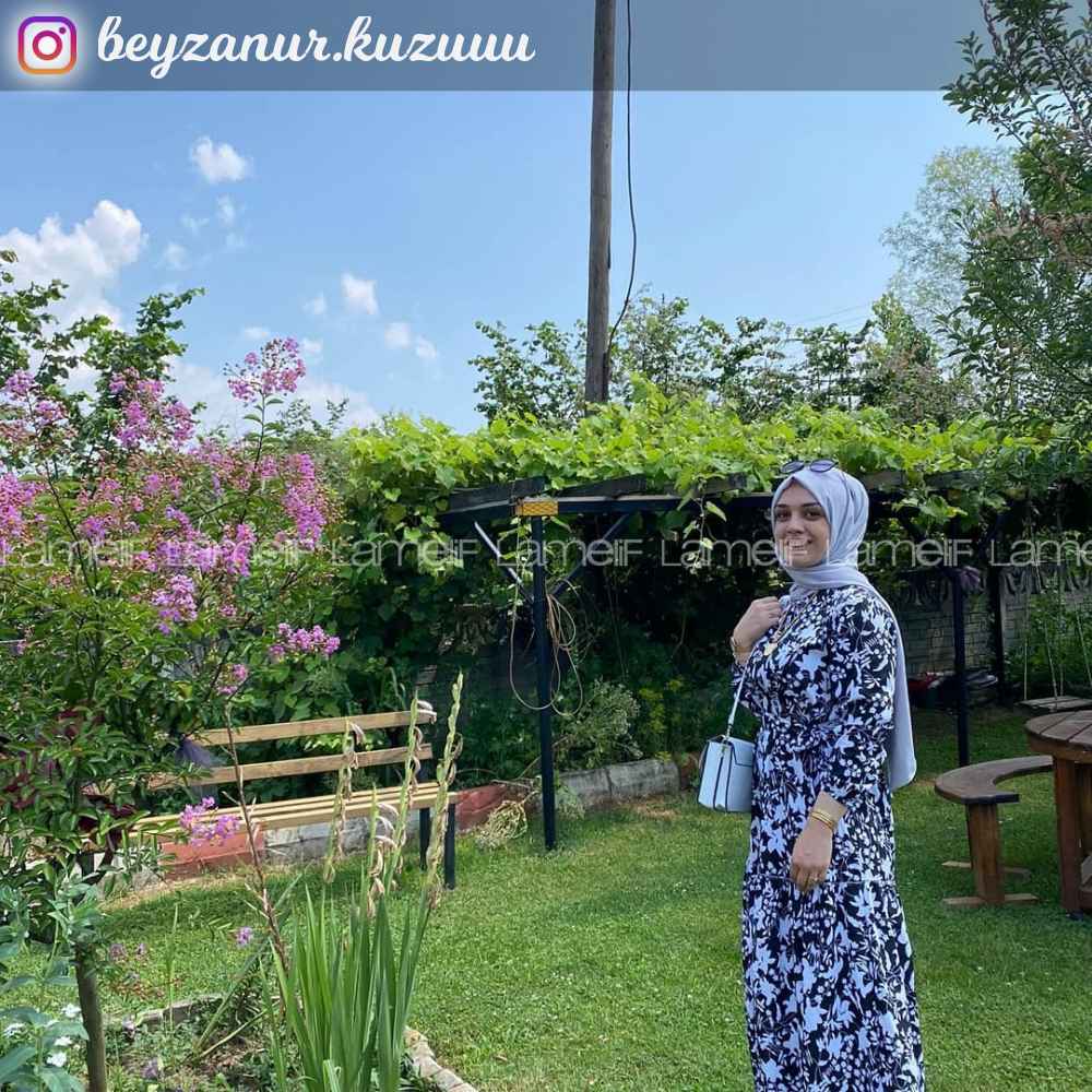 Modalamelif Bisiklet Yaka Beli Kuşaklı Elbise Siyah