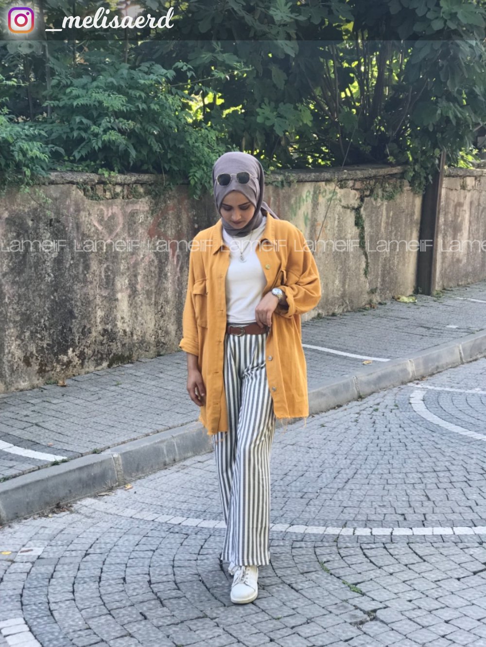 Modalamelif Koruk Cepli Kuşaklı Ceket Hardal Sarısı