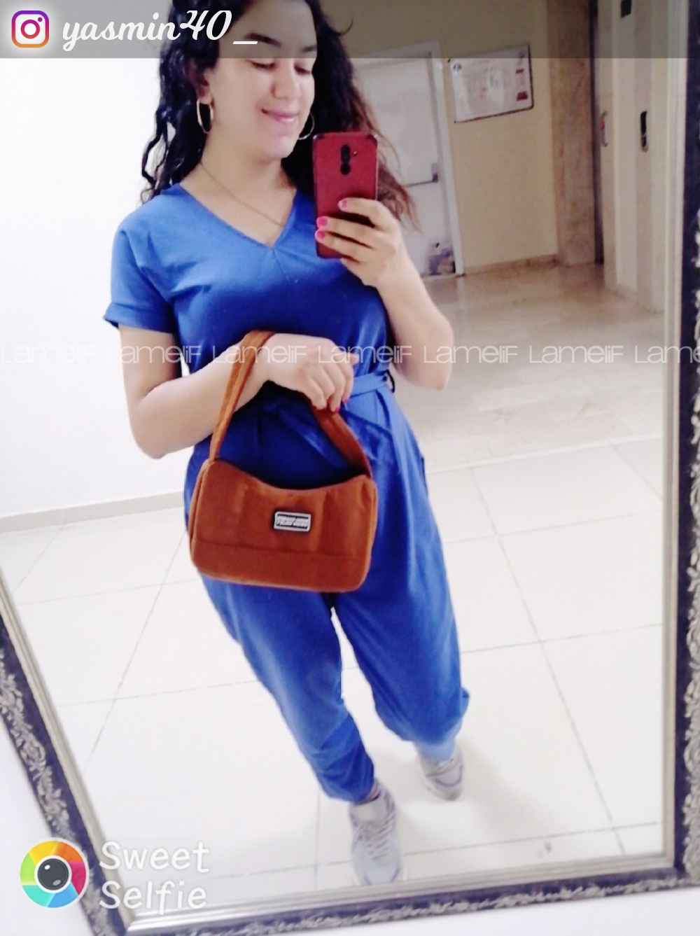 Tan Buckle Skin Hand Bag Bag