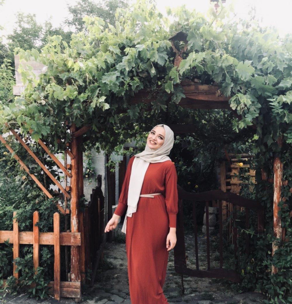 Modalamelif Piliseli Sandy Elbise Kiremit