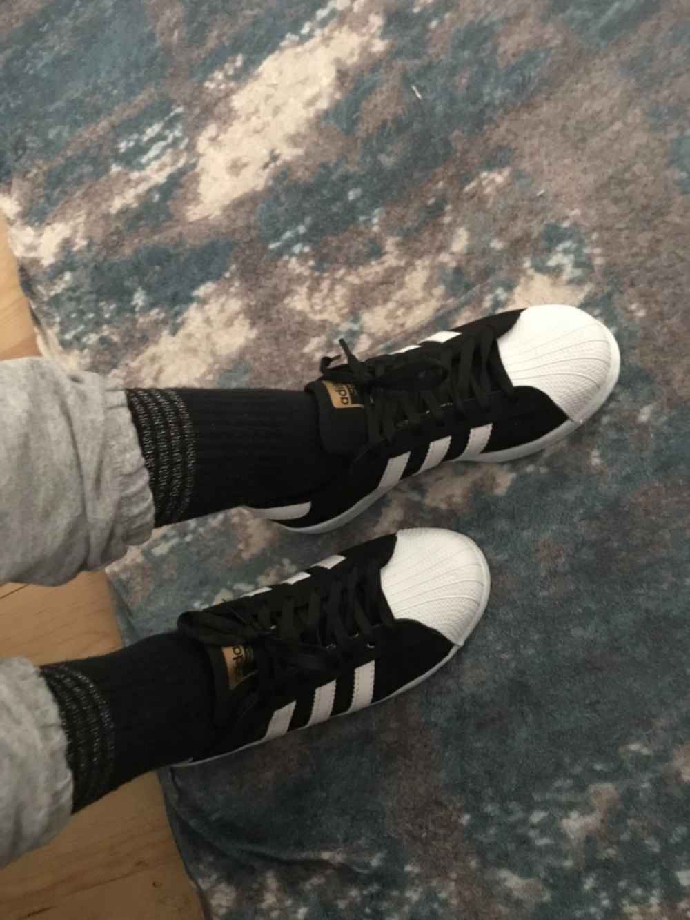 Lamelif  Şerit Model Yüksek Taban Spor Ayakkabı Siyah-Beyaz