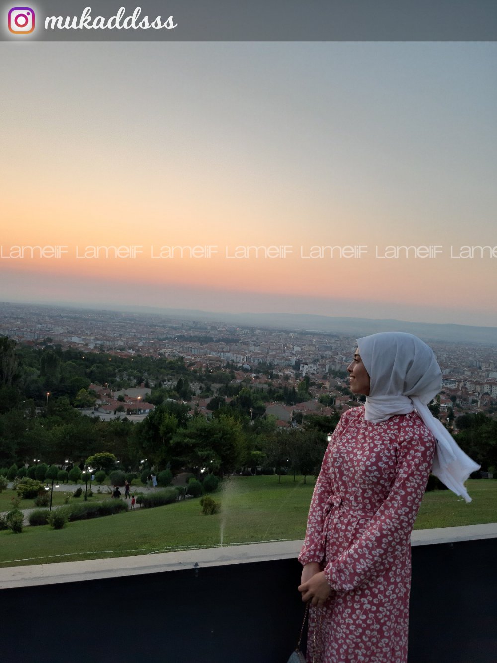 Modalamelif Orkide Desen Efil Elbise Pudra