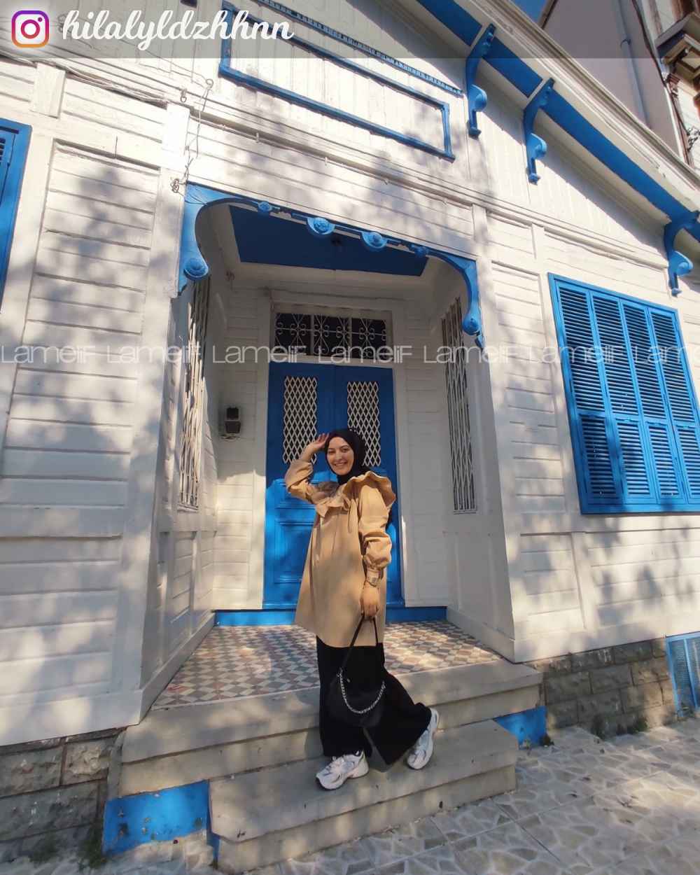 Modalamelif Önü Fırfır Detaylı Kol Lastikli Tunik Sütlü Kahve