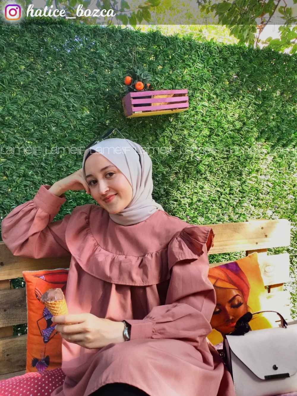 Modalamelif Önü Fırfırlı Tunik Gül Kurusu