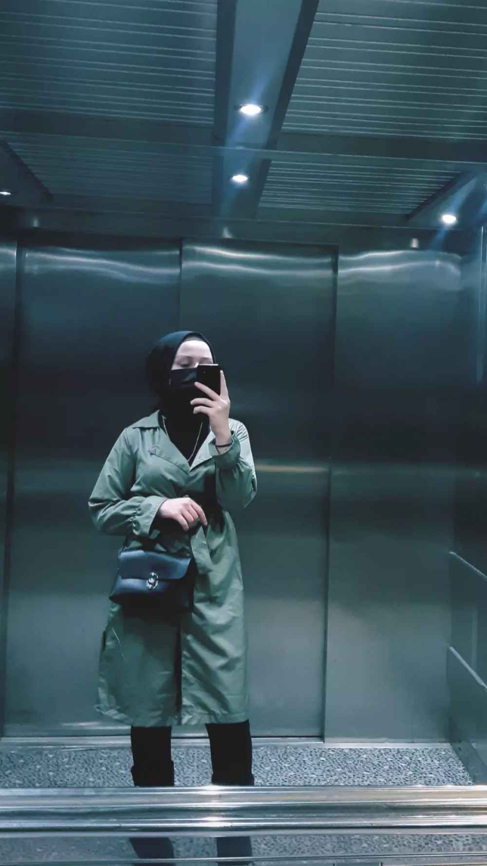 Modalamelif Beli Kuşak Bağlamalı Düğme Detaylı Trenç Haki