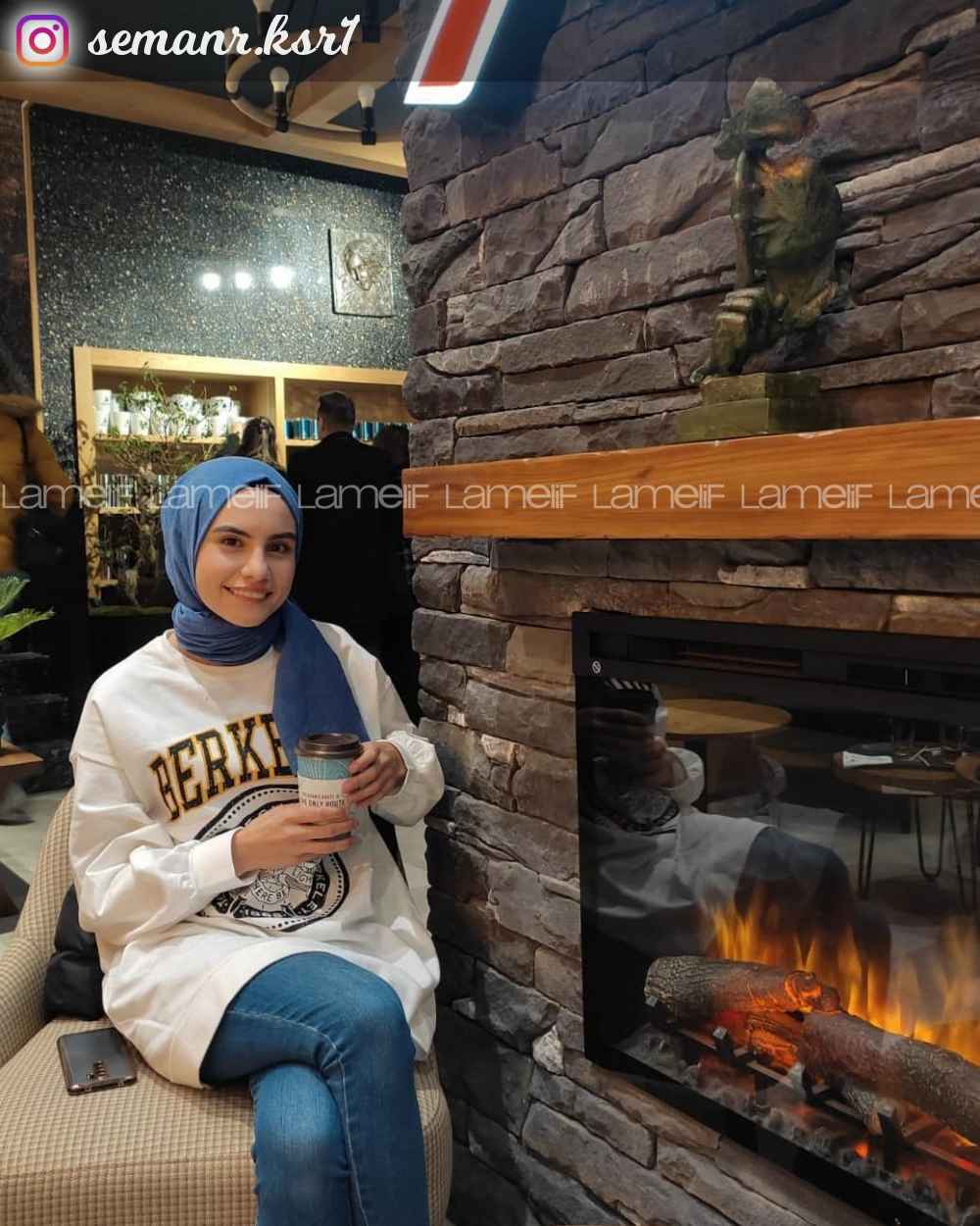 Modalamelif Bisiklet Yakalı Berkeley Yazı Baskılı Tunik Beyaz