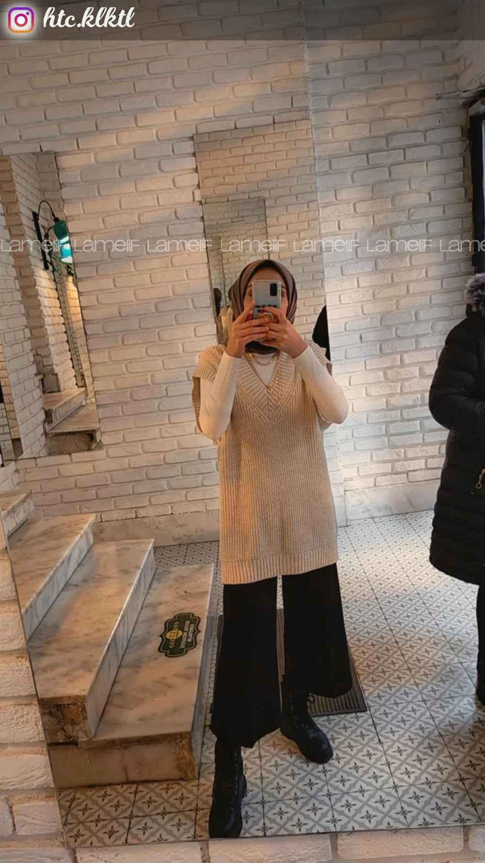 Modalamelif Ovarsize V Yaka Süveter Bej