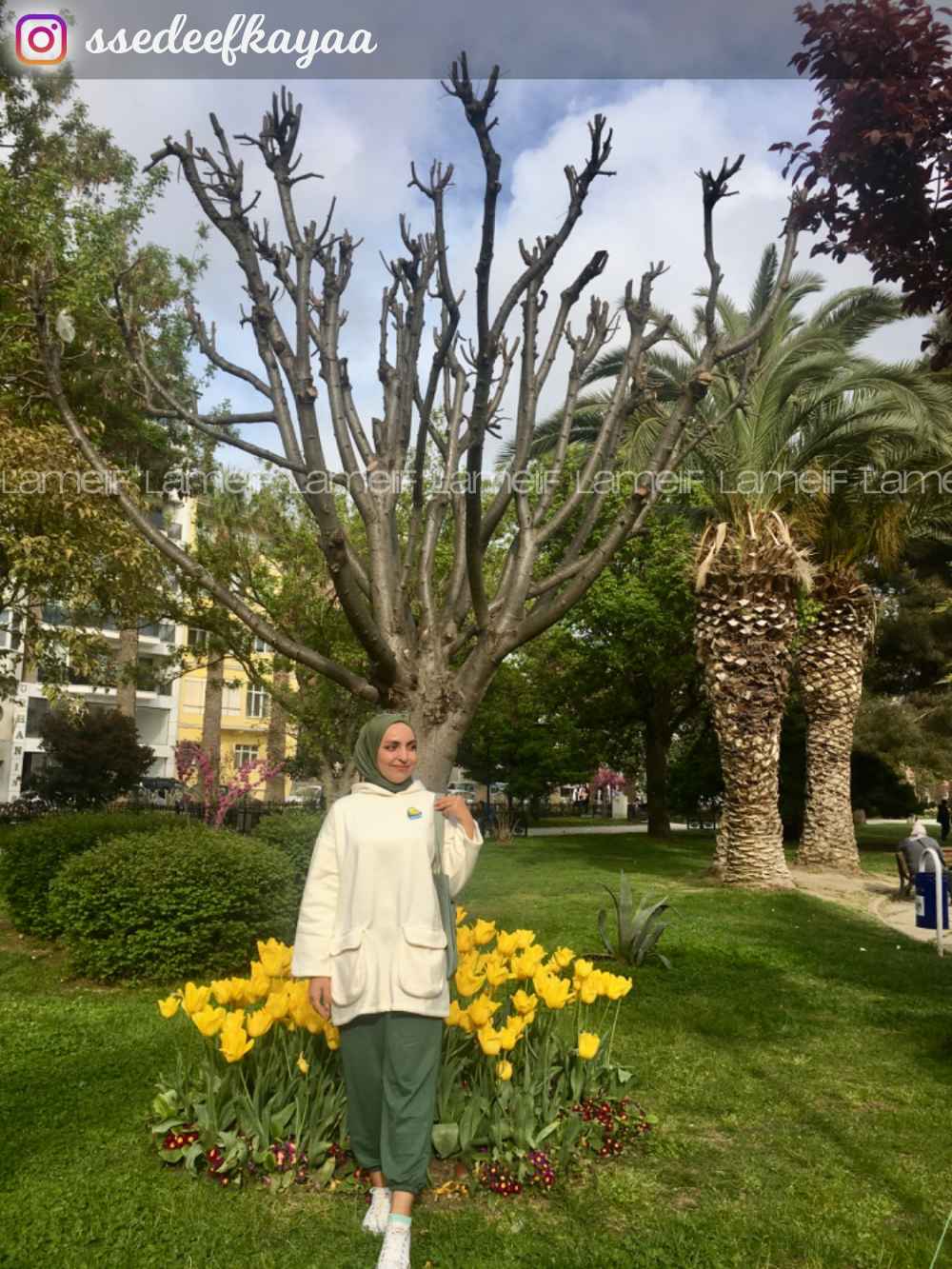 Modalamelif Körük Cepli Sweatshirt Ekru