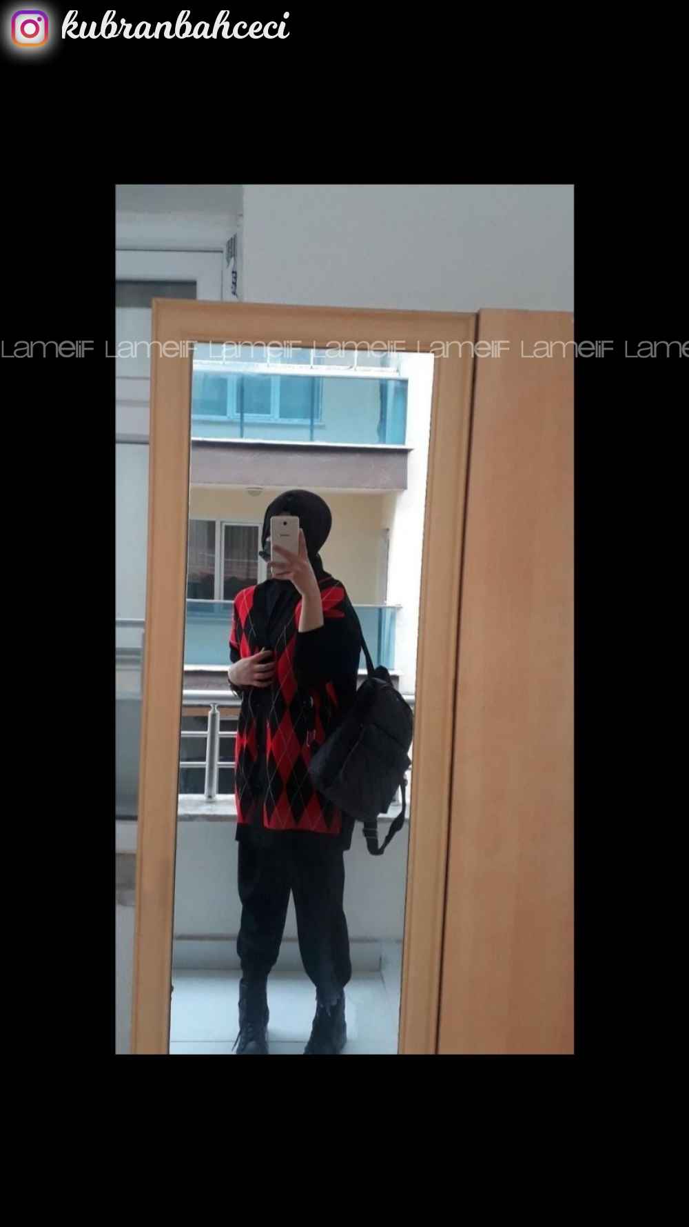 Modalamelif V Yaka Önü Düğme Detaylı Baklava Desenli Triko Hırka Siyah