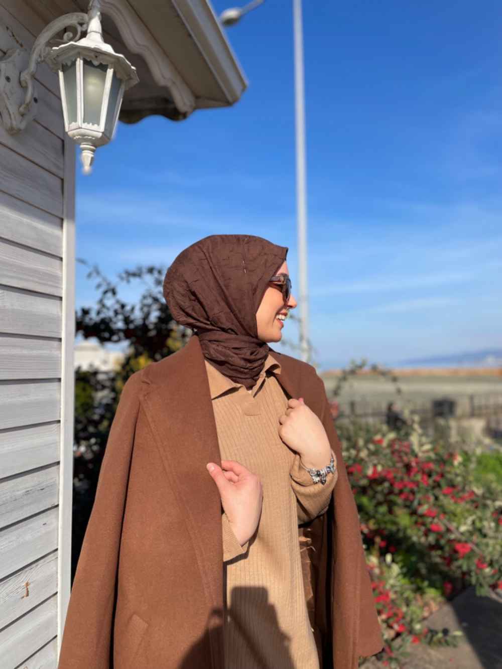 Lamelif Bambu Şal Acı Kahve