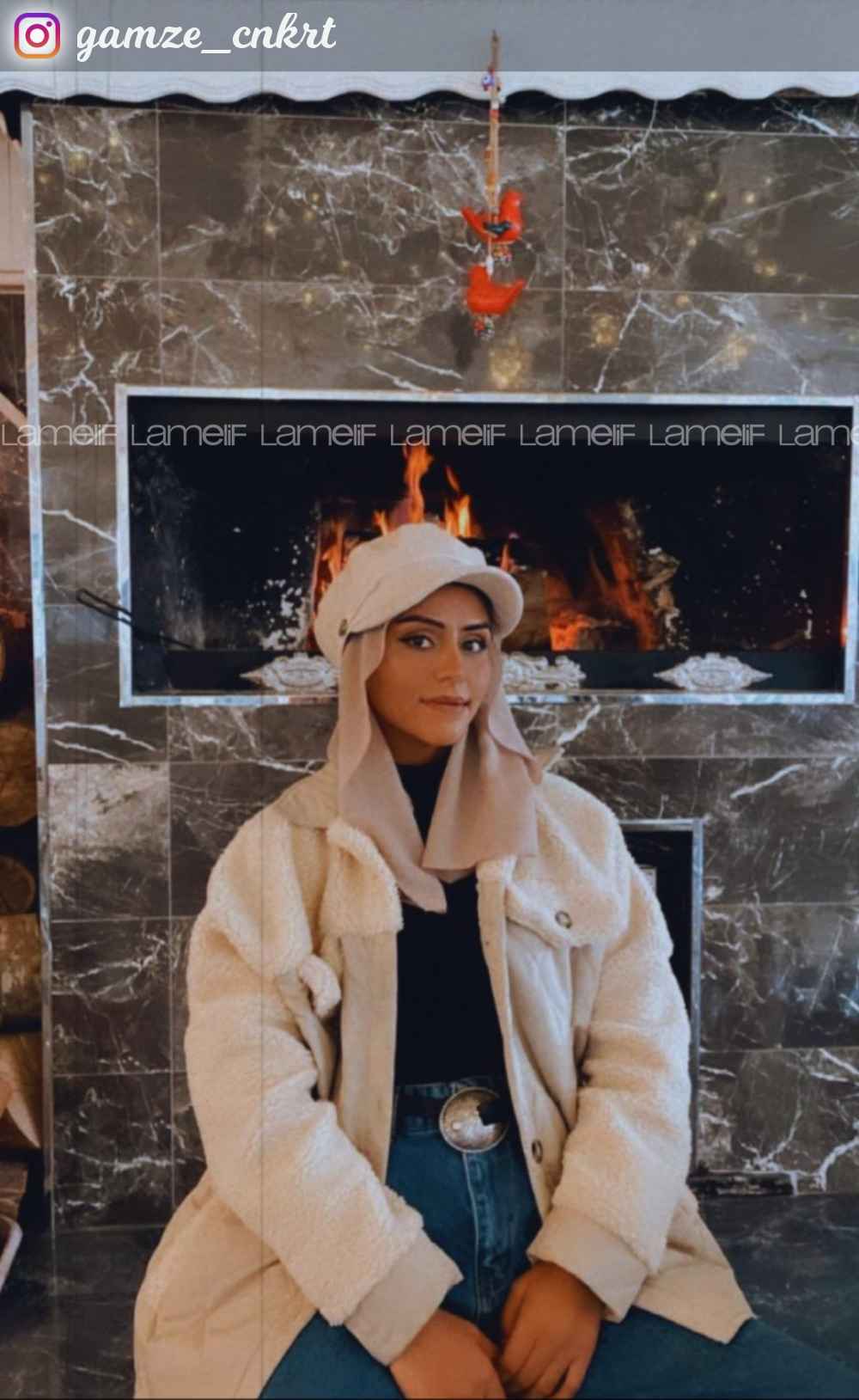 Modalamelif Kapitone Model Peluş Garnili Mont Sütlükahve