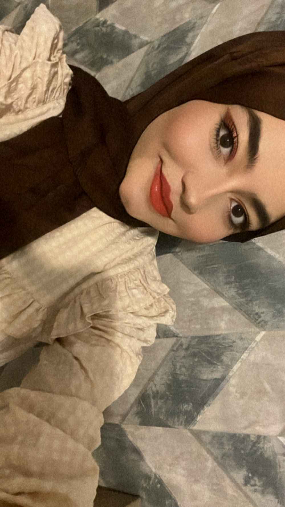 Modalamelif Çizgisel desenli  İpeksi Jakarlı Şal Acı Kahve