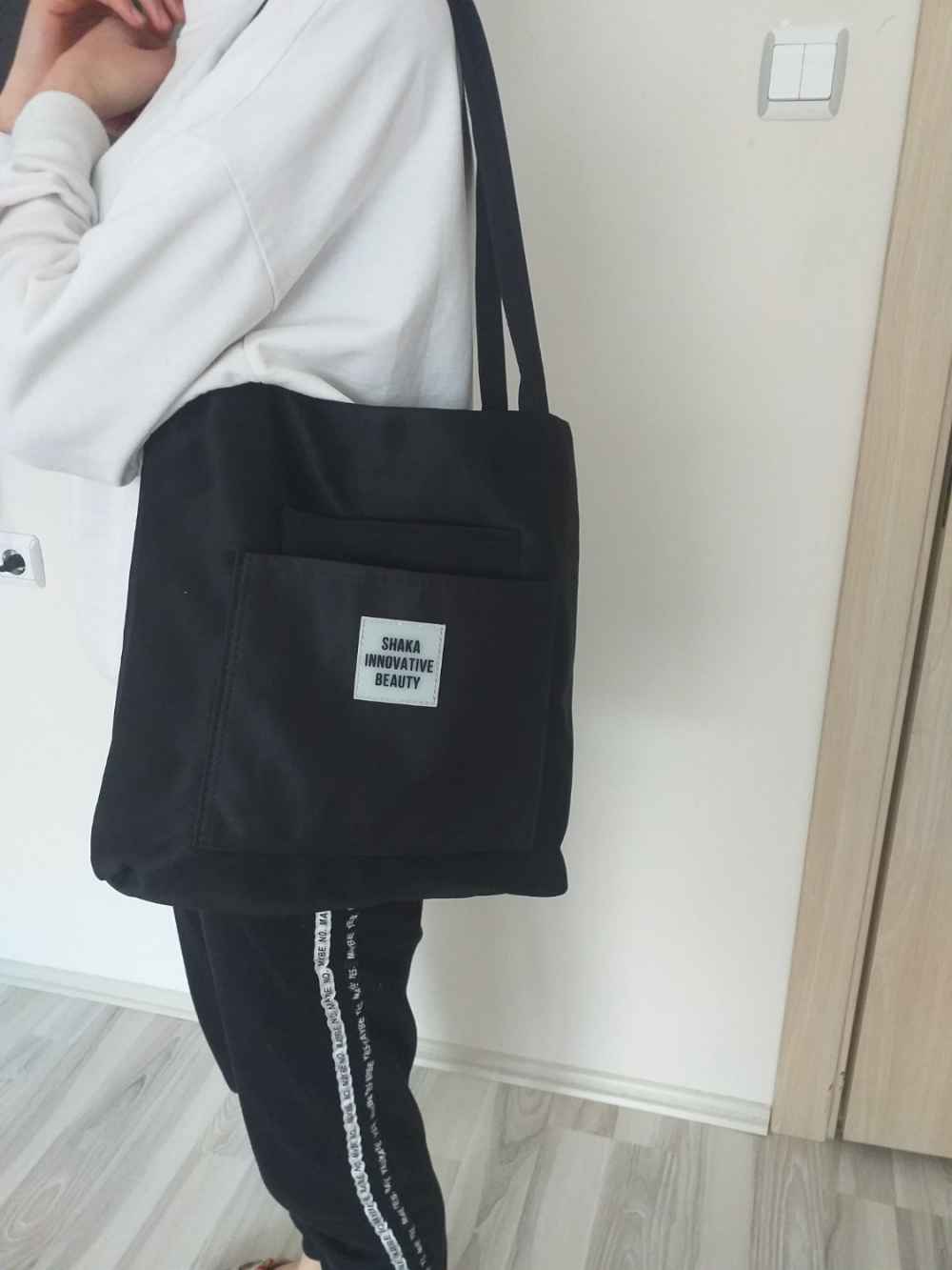 Black Without Accessories Rope Hand Bag Bag