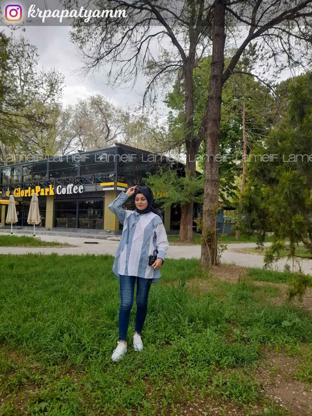 Modalamelif Asimetrik Garnili Tunik Mavi