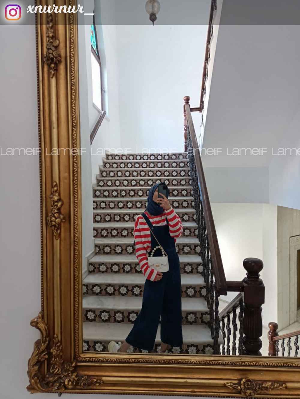 Modalamelif Salaş Çizgi Detaylı Tunik Kırmızı