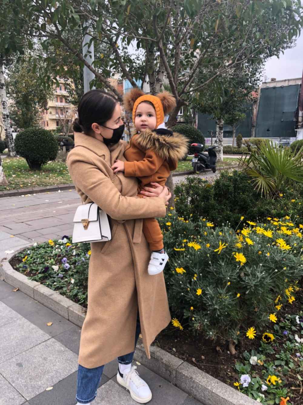 Modalamelif Belden Bağlamalı Kaşe Kaban Camel