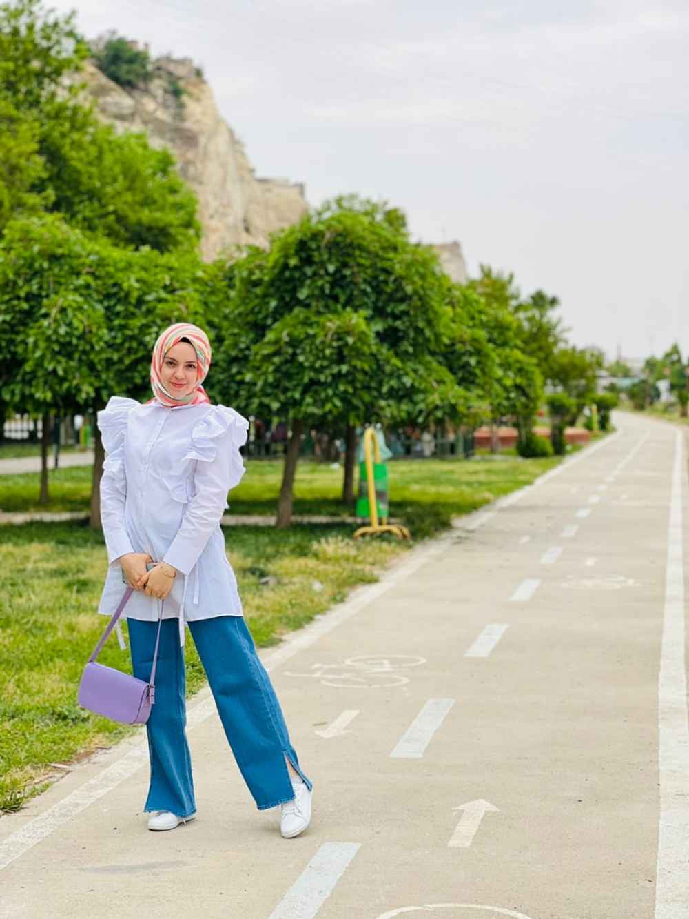 Modalamelif Omuz Fırfırlı Gömlek Beyaz