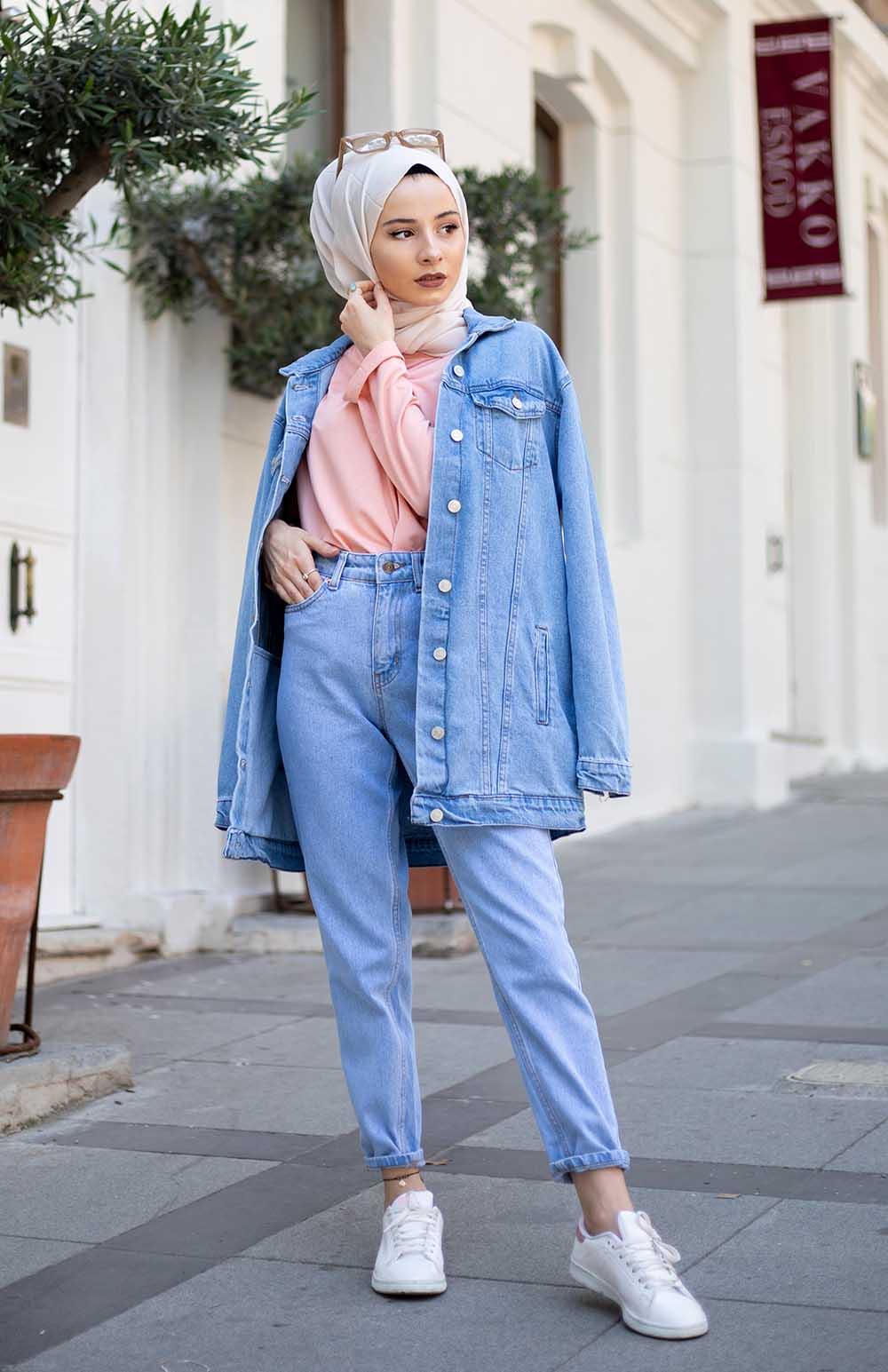 Lamelif Açık Mavi Bf Kot Ceket