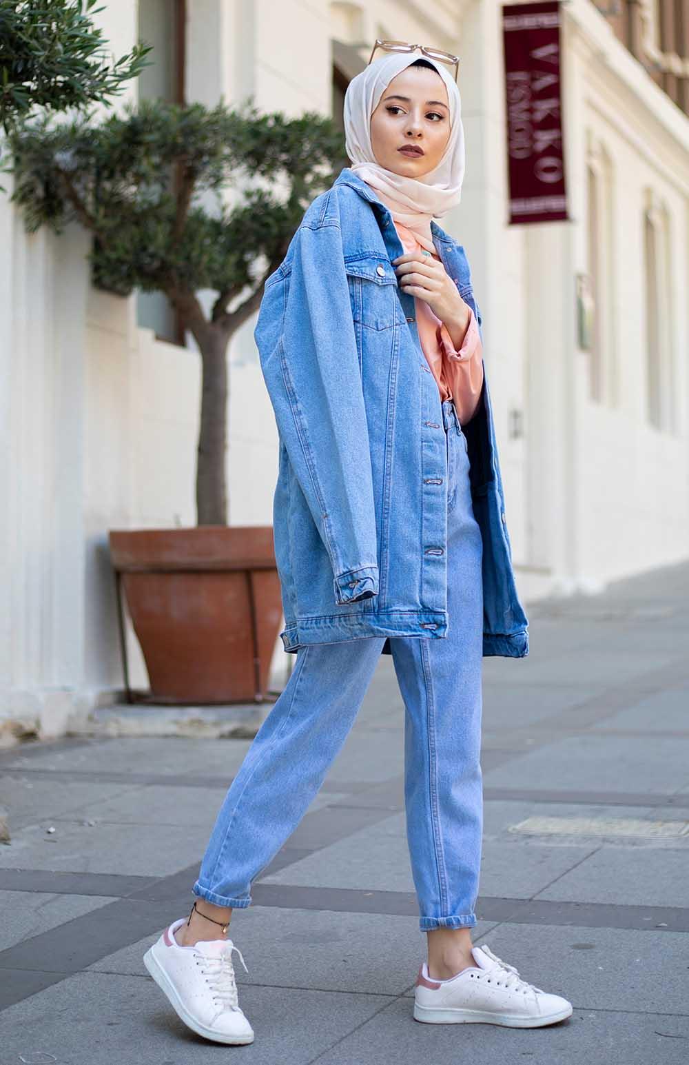 Lamelif Açık Mavi Bf Kot Ceket