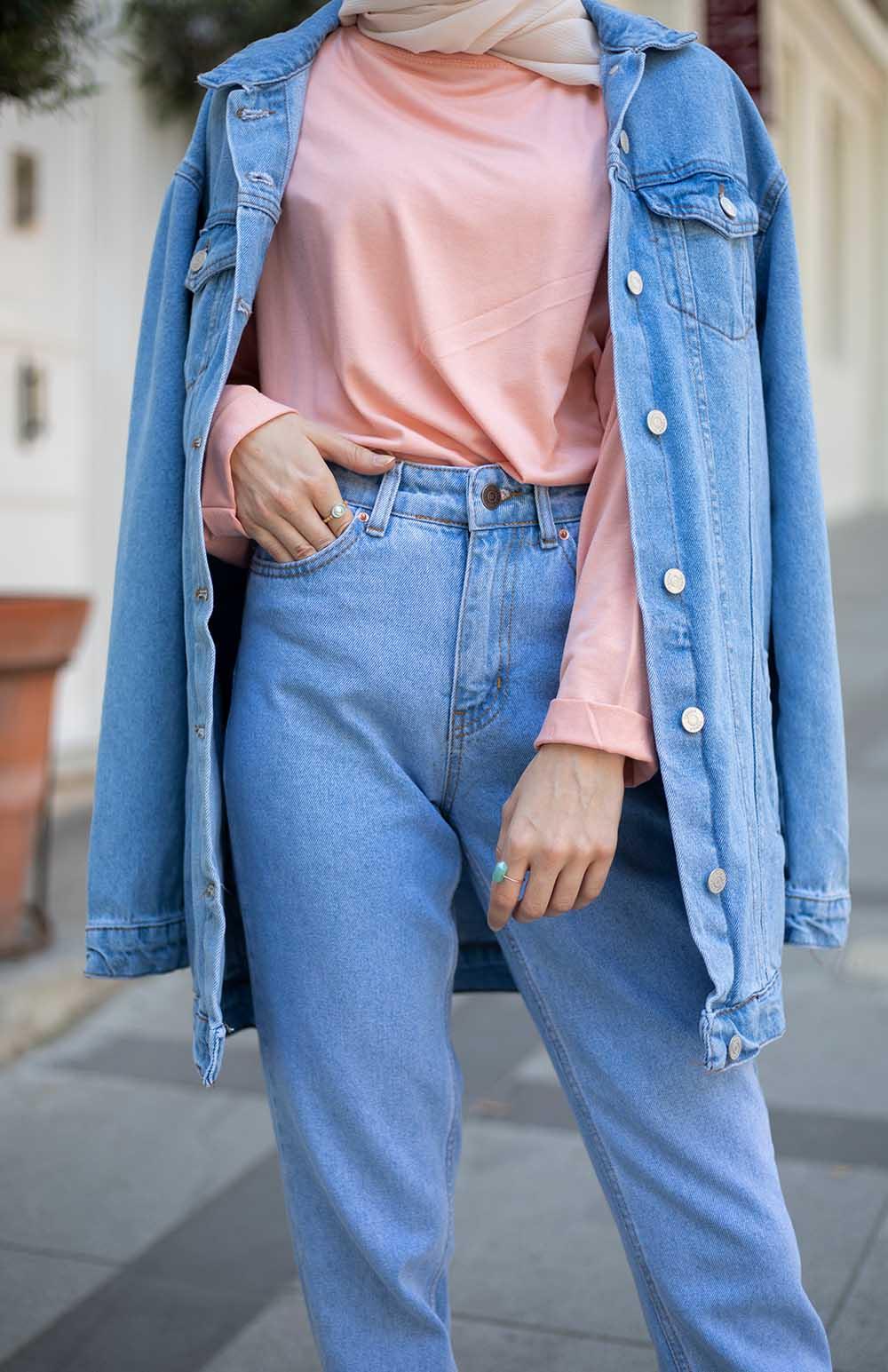 Lamelif Açık Mavi Bf Kot Ceket