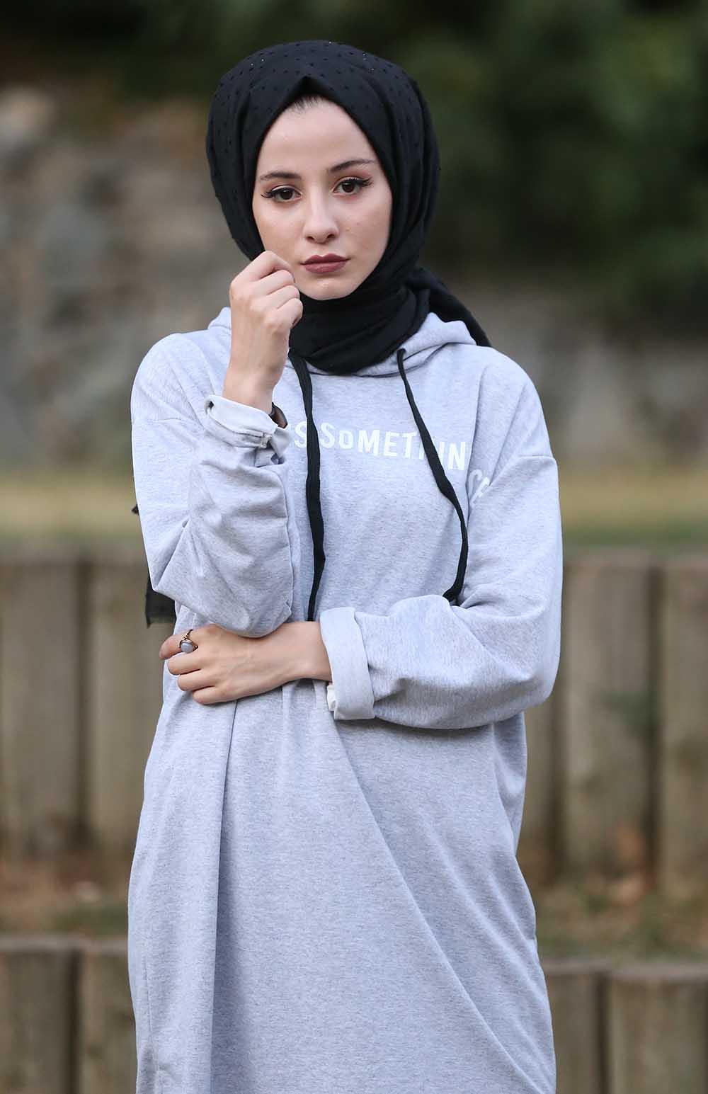 Modalamelif Gri Real Baskılı Sweat