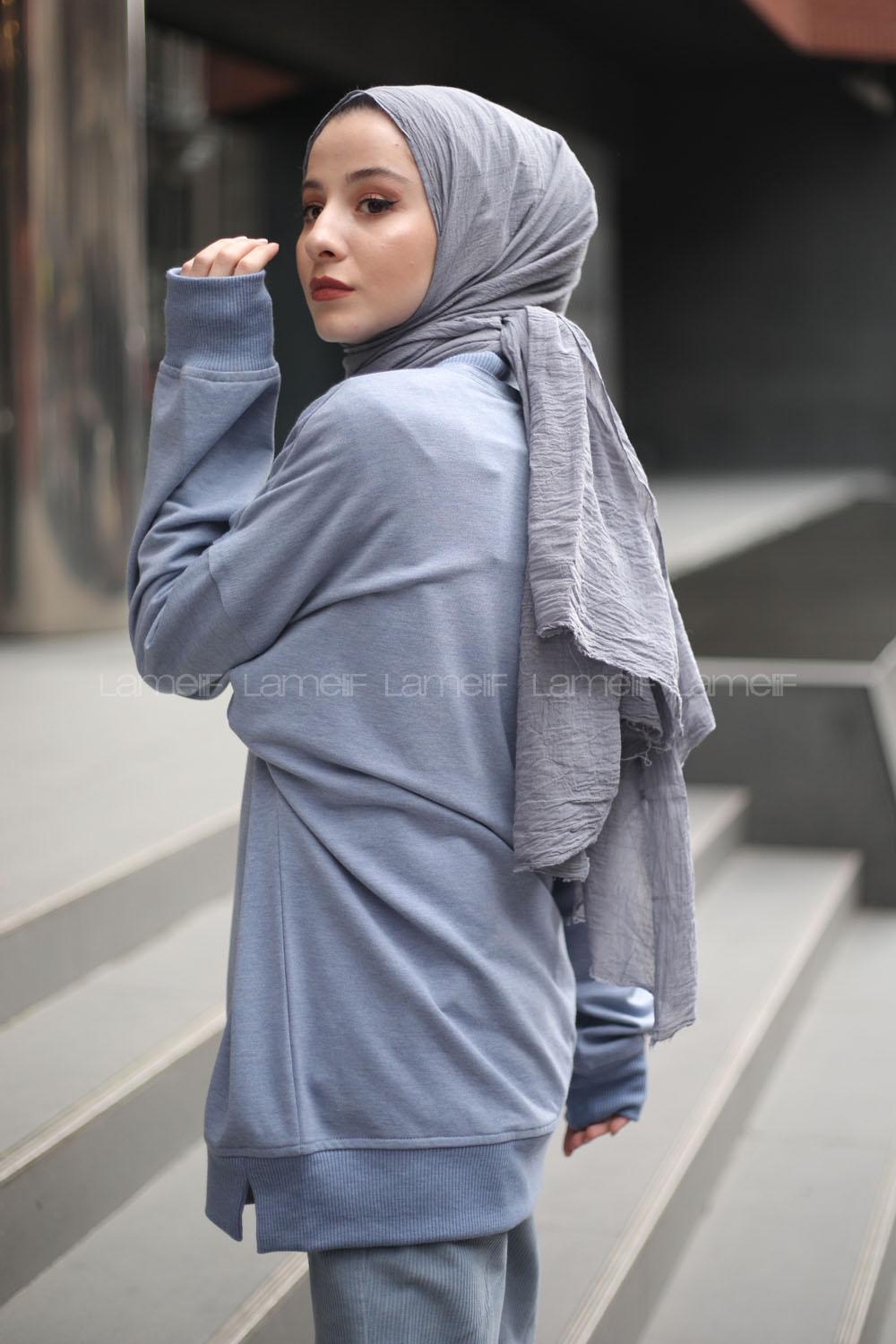 Modalamelif İndigo Marigunta Baskılı Sweat