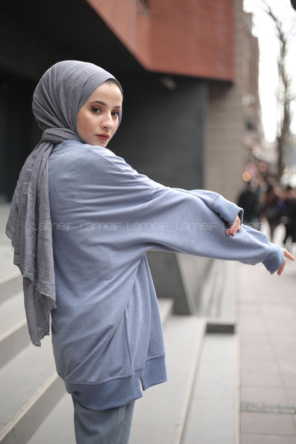 Modalamelif İndigo Marigunta Baskılı Sweat