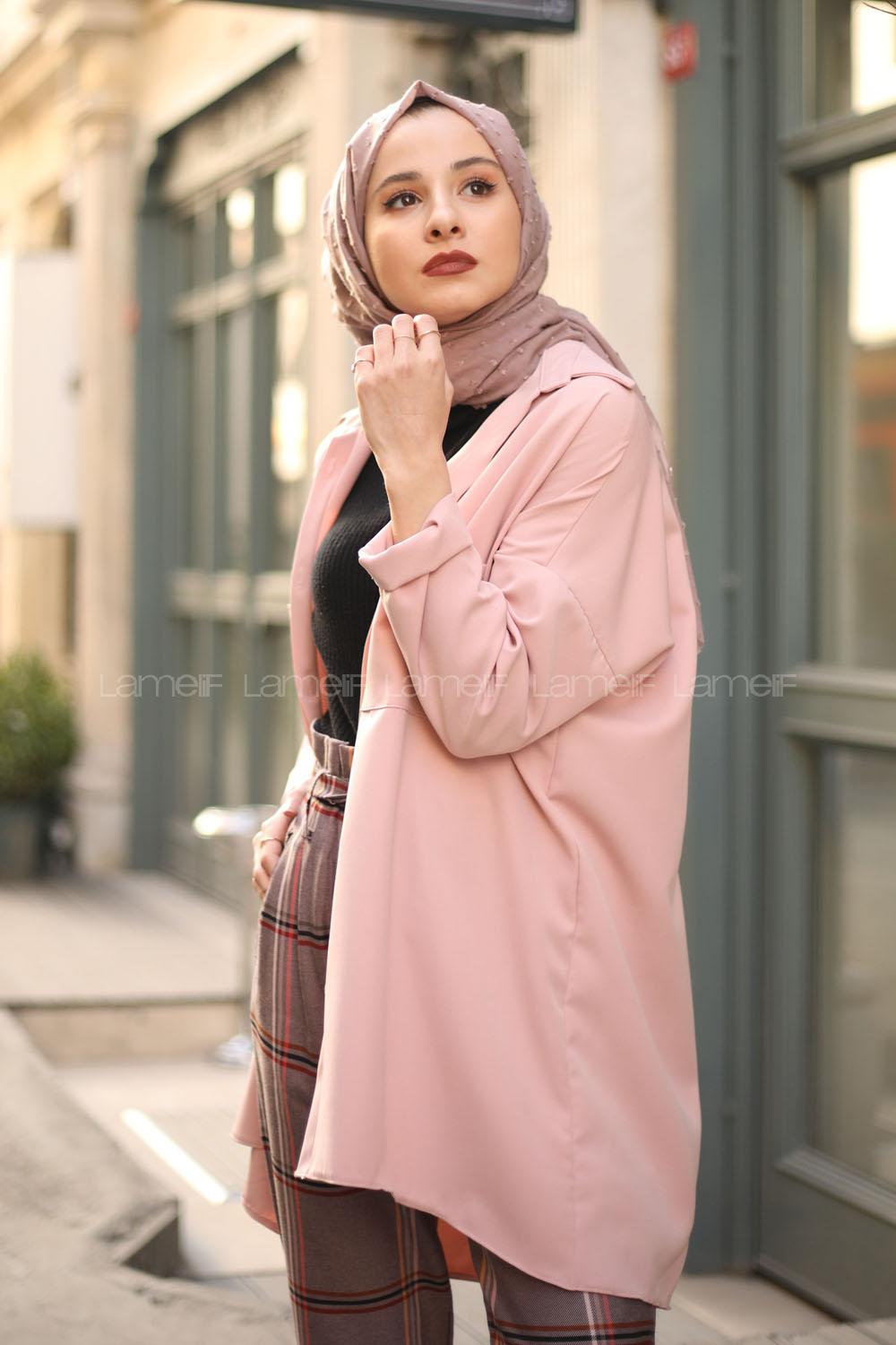 Modalamelif Pudra İki Cep Gömlek