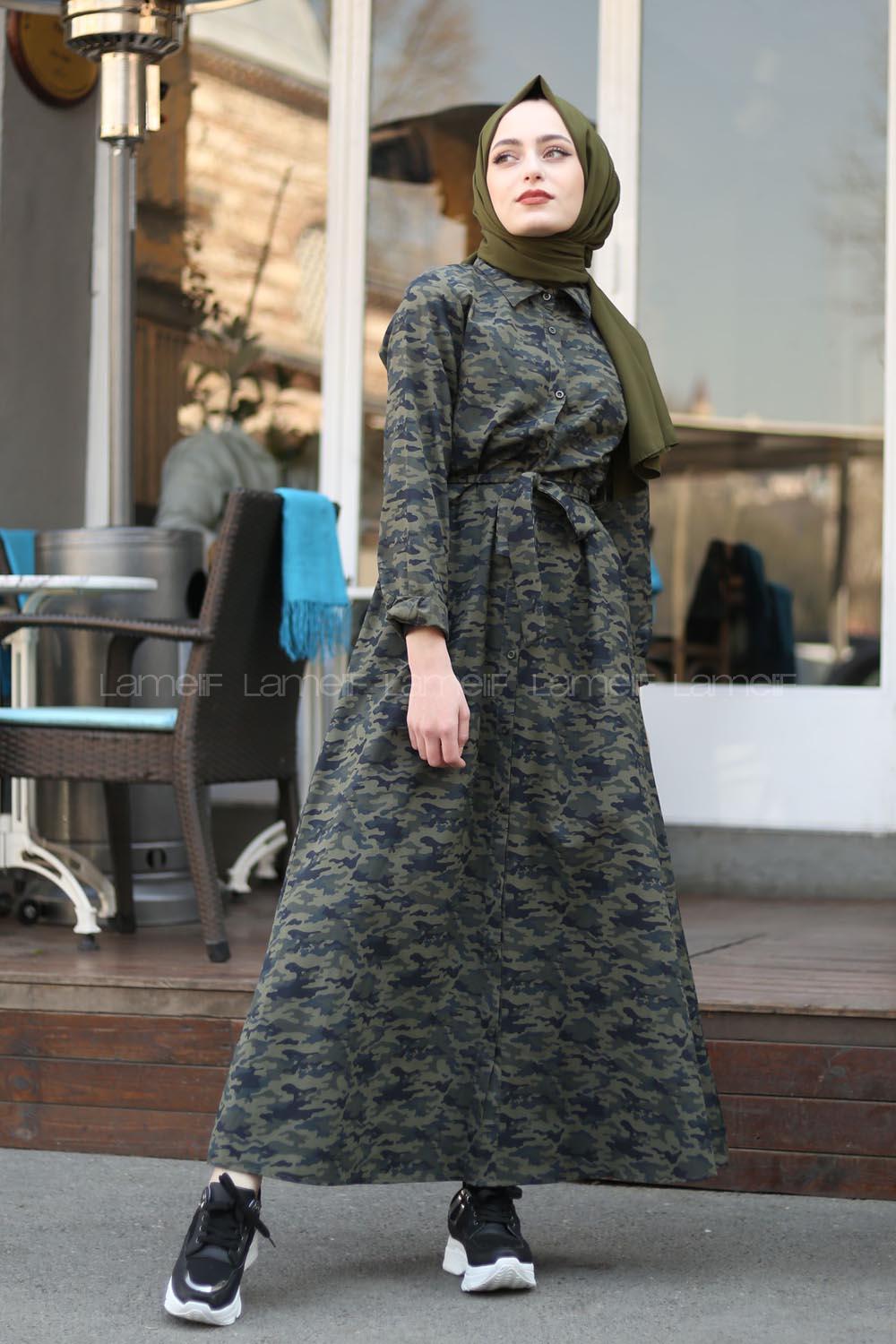 Modalamelif Kamuflaj Elbise