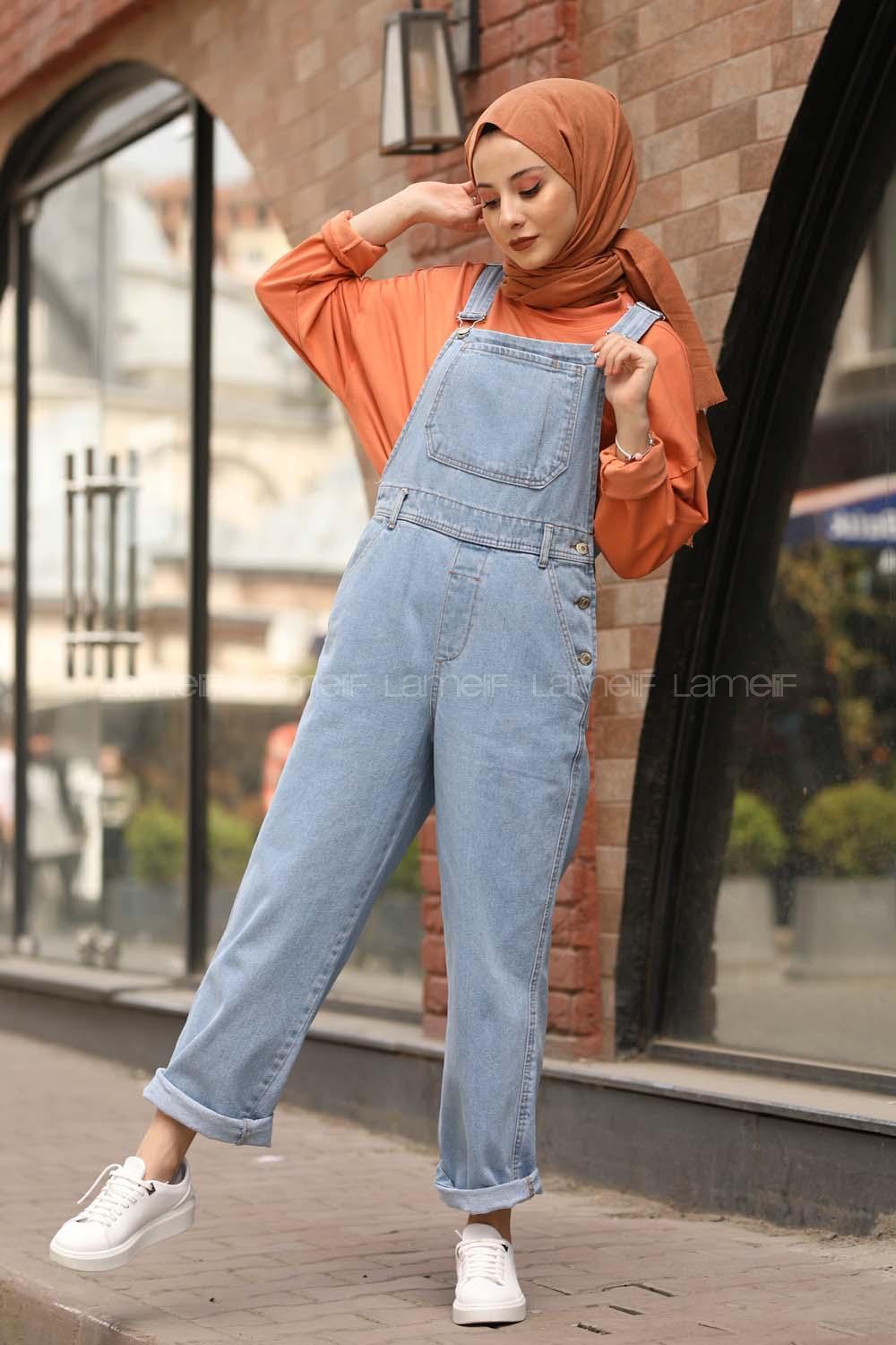 Lamelif Açık Mavi Premium Tulum