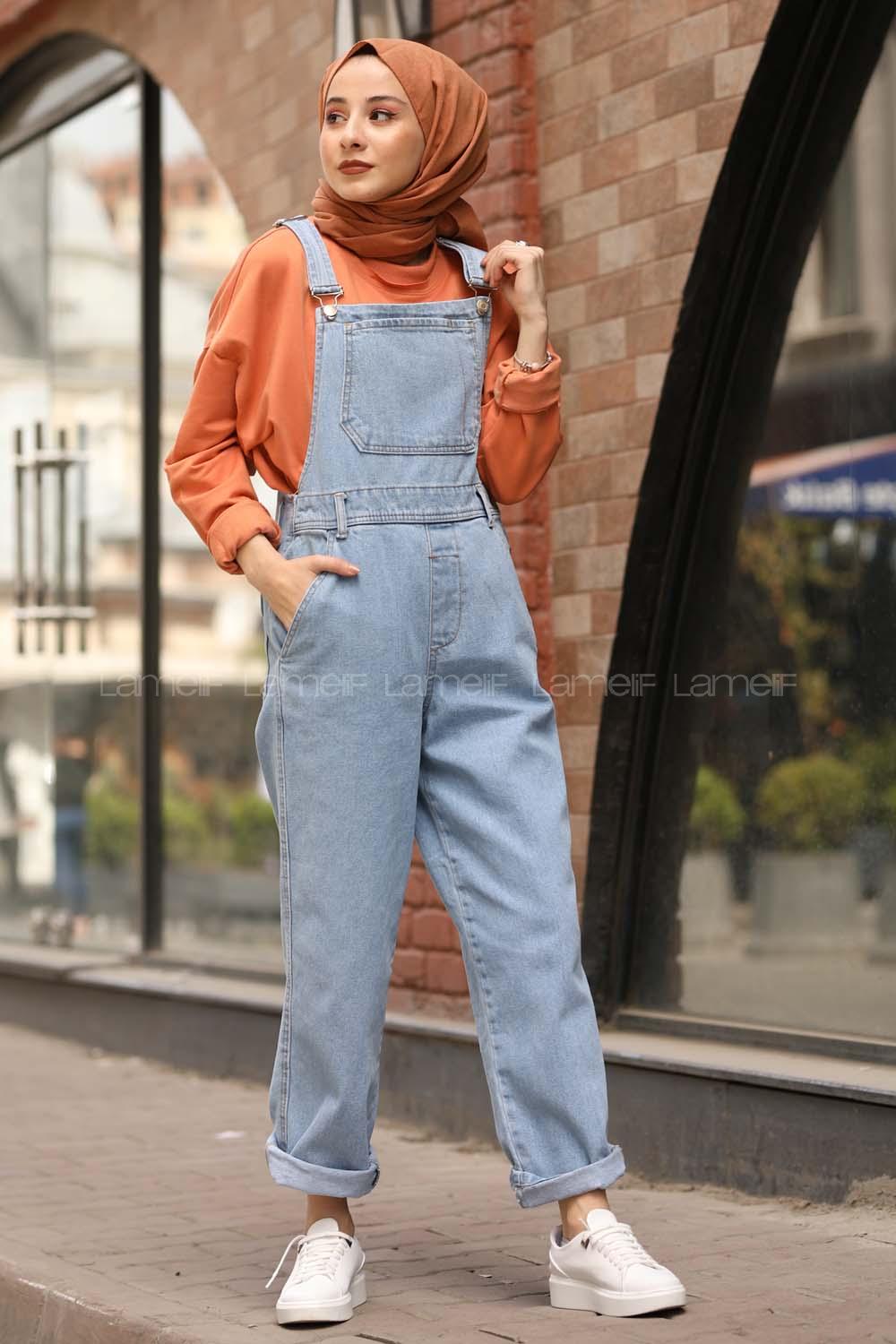 Lamelif Açık Mavi Premium Tulum