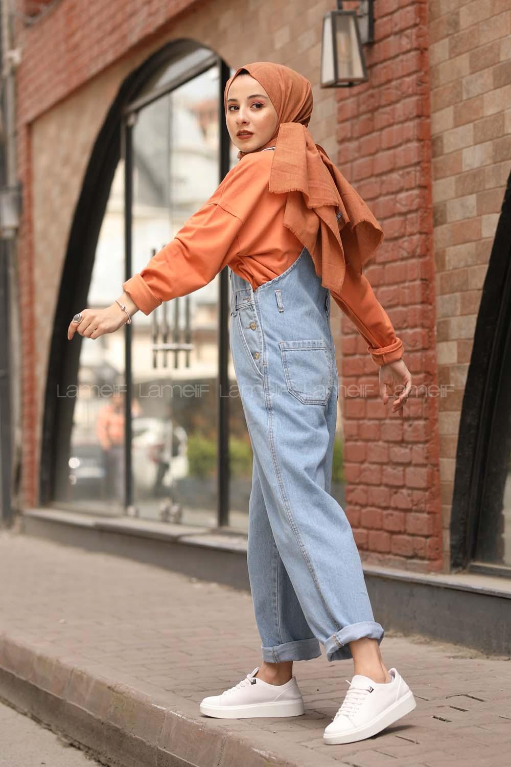 Lamelif Açık Mavi Premium Tulum