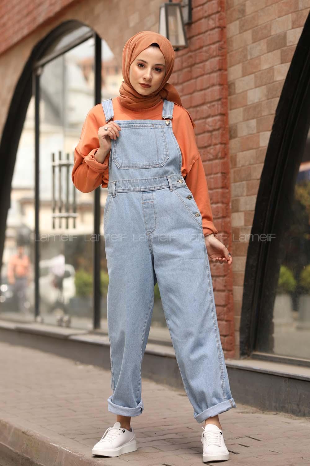 Lamelif Açık Mavi Premium Tulum