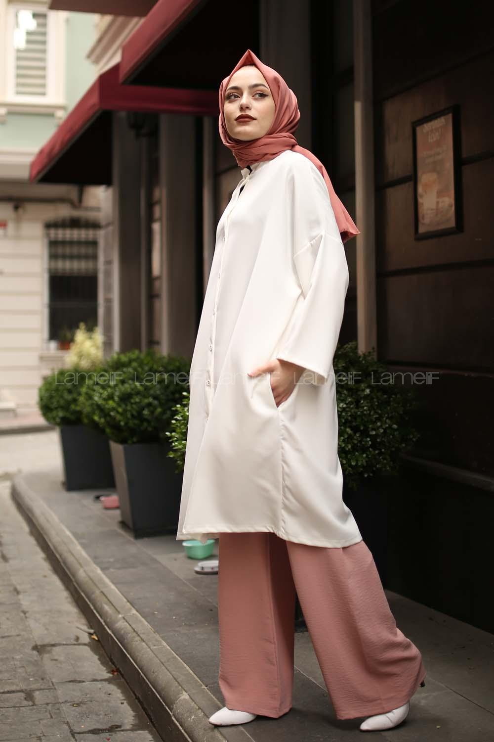 Modalamelif Liya Uzun Düğmeli Tunik