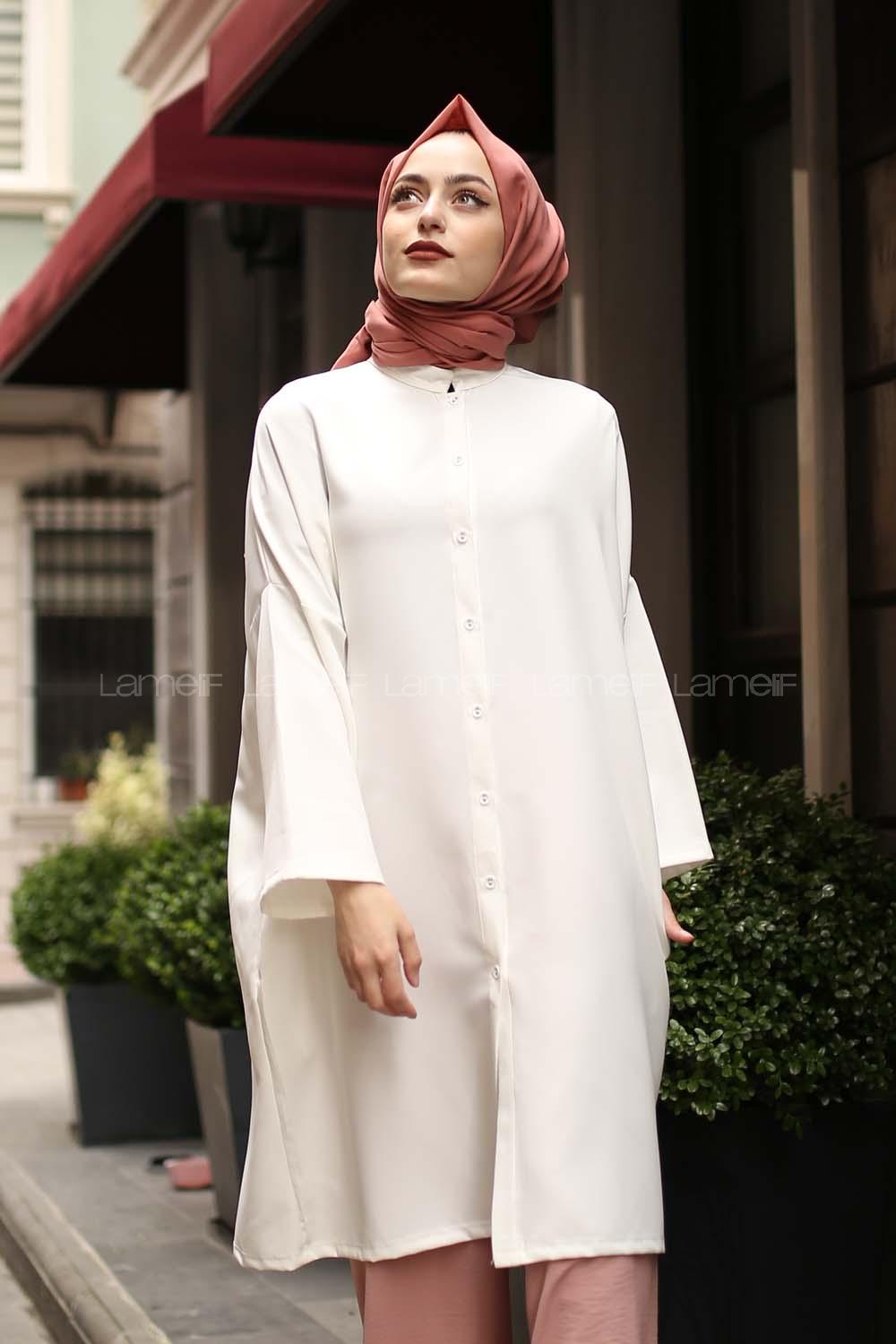 Modalamelif Liya Uzun Düğmeli Tunik